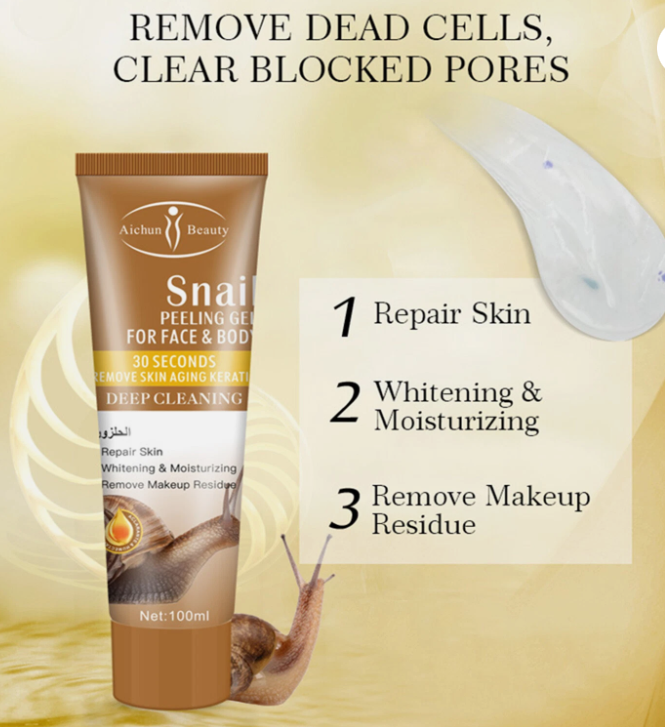 AICHUN BEAUTY Snail Peeling Gel Face Body Removes Skin Aging Deep Cleaning 100ml
