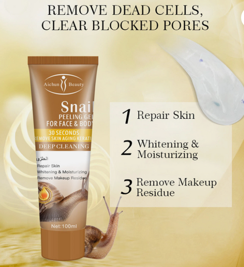 AICHUN BEAUTY Snail Peeling Gel Face Body Removes Skin Aging Deep Cleaning 100ml