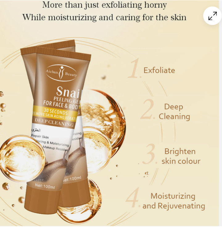AICHUN BEAUTY Snail Peeling Gel Face Body Removes Skin Aging Deep Cleaning 100ml