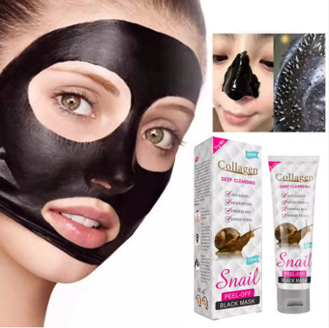 Collagen Peel-Off Black Mask with Snail Extract 120ml – Deep Cleansing & Hydrating for Radiant Skin