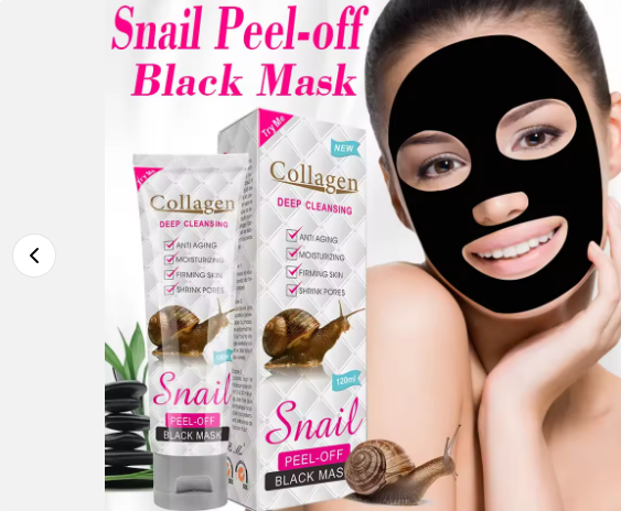 Collagen Peel-Off Black Mask with Snail Extract 120ml – Deep Cleansing & Hydrating for Radiant Skin