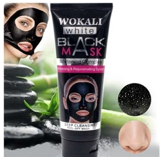 Wokali White Black Mask 130ml – Detoxifying Charcoal Peel Off Treatment for Female Skin